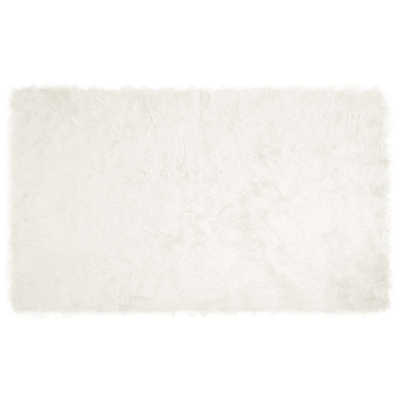 vidaXL Műgyapjú Szőnyeg Tafalla Fehér 100 x 200 cm Poliészter