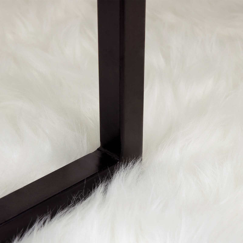 vidaXL Műgyapjú Szőnyeg Tafalla Fehér 60 x 90 cm Poliészter