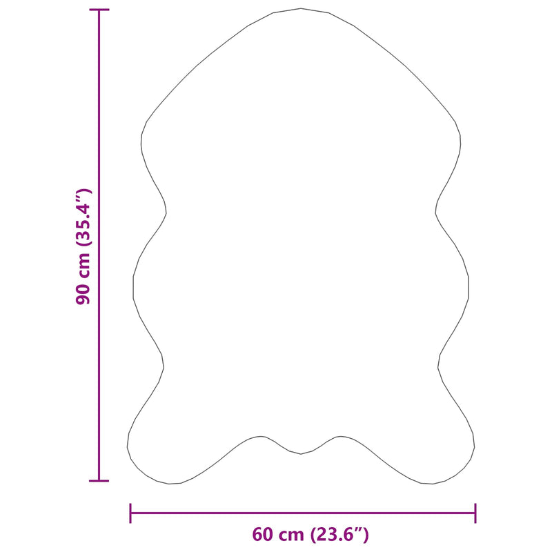 vidaXL Műgyapjú Szőnyeg Tafalla Fehér 60 x 90 cm Poliészter