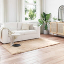 vidaXL Műgyapjú Szőnyeg Tafalla Bézs 100 x 200 cm Poliészter