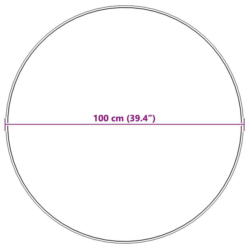 vidaXL Műgyapjú Szőnyeg Tafalla Bézs Ø 100 cm Poliészter