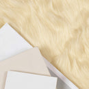 vidaXL Műgyapjú Szőnyeg Tafalla Krém 120 x 120 cm Poliészter