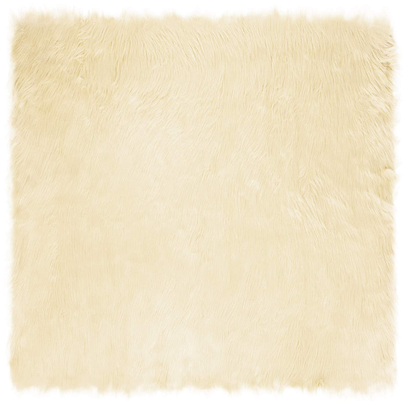 vidaXL Műgyapjú Szőnyeg Tafalla Krém 120 x 120 cm Poliészter