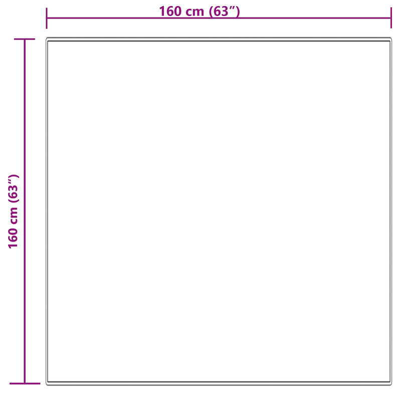 vidaXL Műgyapjú Szőnyeg Tafalla Krém 160 x 160 cm Poliészter