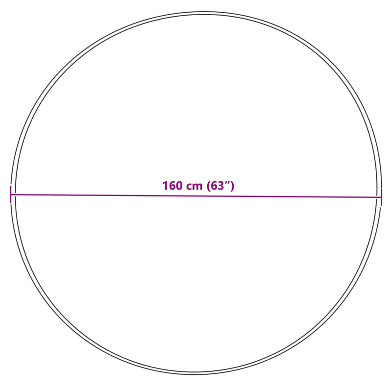 vidaXL Műgyapjú Szőnyeg Tafalla Krém Ø 160 cm Poliészter