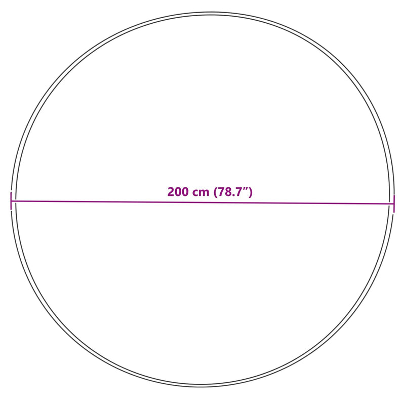 vidaXL Műgyapjú Szőnyeg Tafalla Krém Ø 200 cm Poliészter