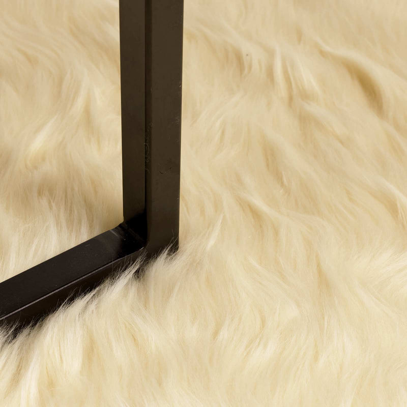 vidaXL Műgyapjú Szőnyeg Tafalla Krém 60 x 90 cm Poliészter