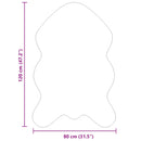 vidaXL Műgyapjú Szőnyeg Tafalla Krém 80 x 120 cm Poliészter