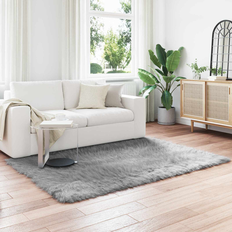 vidaXL Műgyapjú Szőnyeg Tafalla Szürke 140 x 200 cm Poliészter