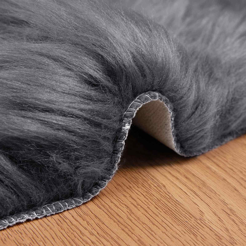 vidaXL Műgyapjú Szőnyeg Tafalla Antracit 80 x 120 cm Poliészter