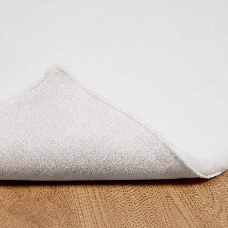 vidaXL Mű Nyúl Szőr Szőnyeg Olite Fehér 80 x 150 cm Poliészter