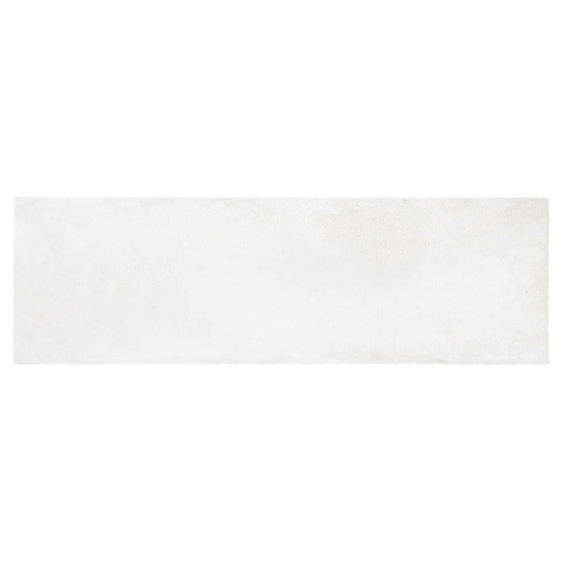 vidaXL Mű Nyúl Szőr Szőnyeg Olite Fehér 80 x 250 cm Poliészter