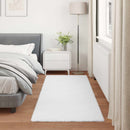vidaXL Csúszásgátlós műnyúl szőnyeg OLITE Fehér 100 x 200 cm