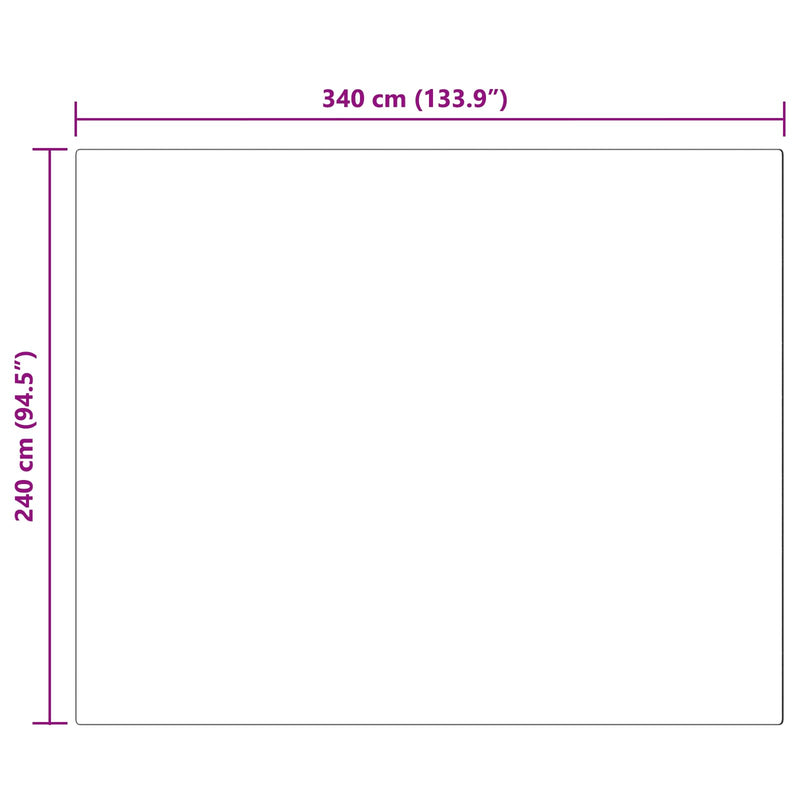 vidaXL Mű Nyúl Szőr Szőnyeg Olite Fehér 240 x 340 cm Poliészter