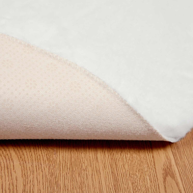 vidaXL Mű Nyúl Szőr Szőnyeg Olite Fehér Ø 120 cm Poliészter