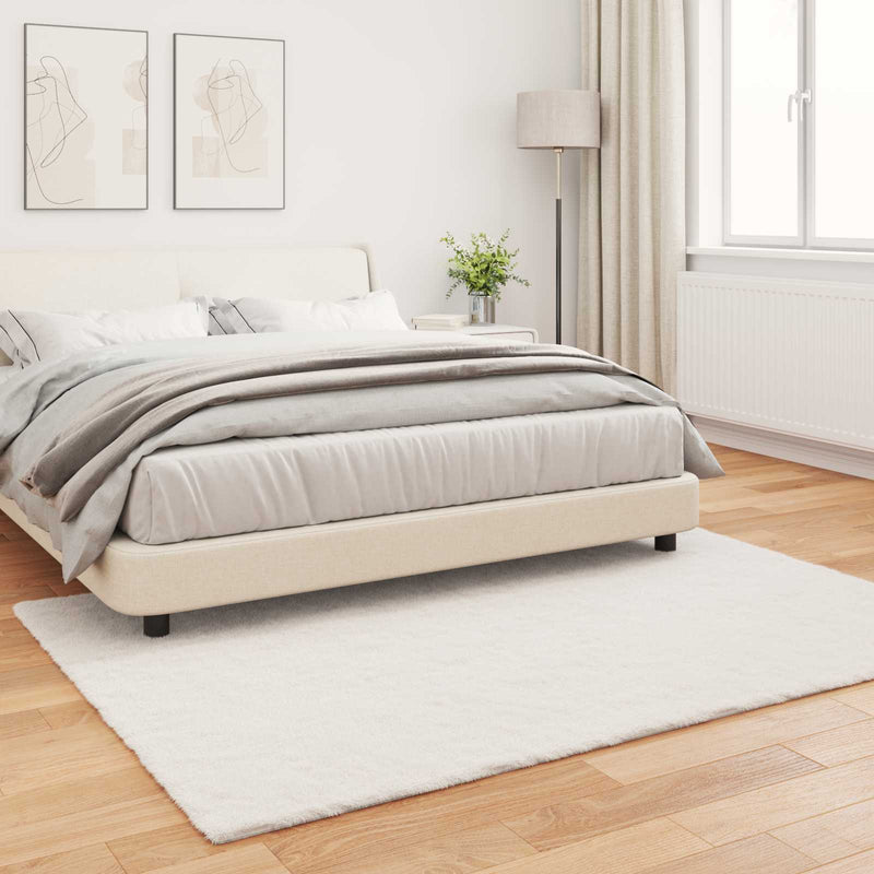 vidaXL Mű Nyúl Szőr Szőnyeg Olite Krém 140 x 200 cm Poliészter