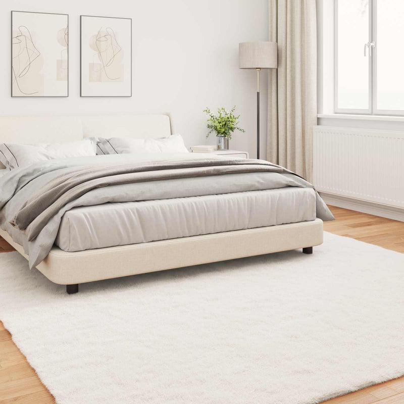 vidaXL Mű Nyúl Szőr Szőnyeg Olite Krém 240 x 240 cm Poliészter