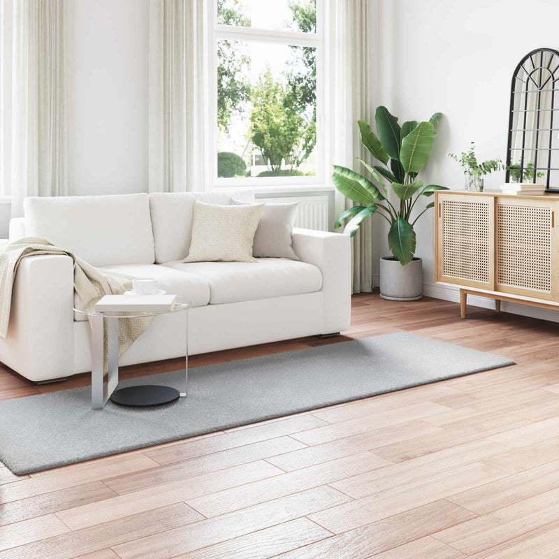 vidaXL Mű Nyúl Szőr Szőnyeg Olite Szürke 80 x 250 cm Poliészter