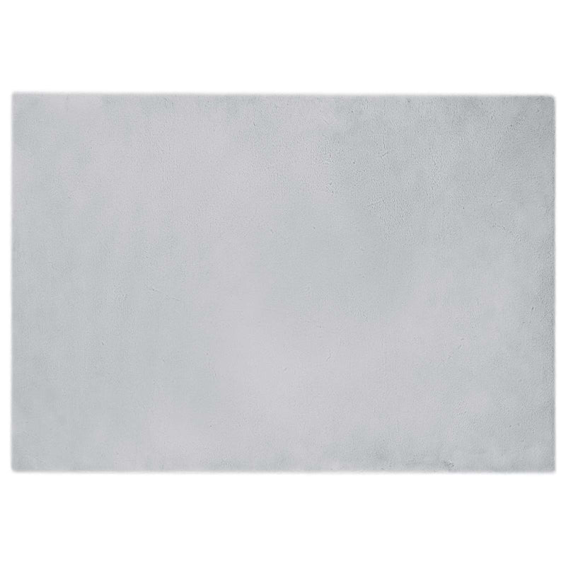 vidaXL Mű Nyúl Szőr Szőnyeg Olite Szürke 140 x 200 cm Poliészter