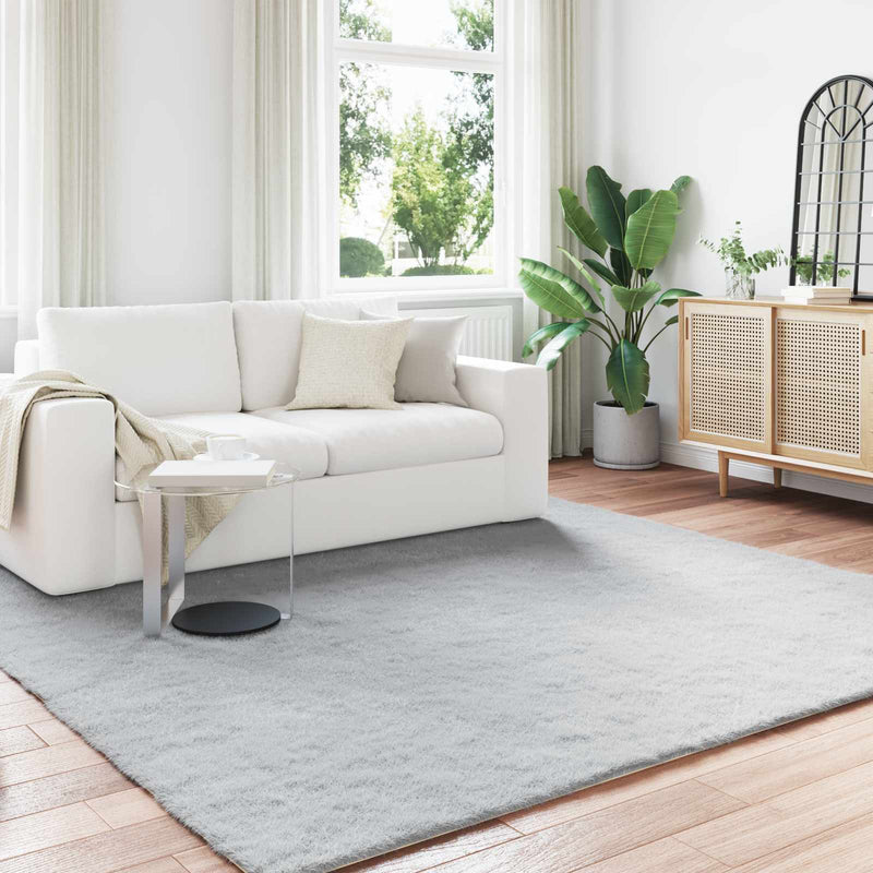 vidaXL Mű Nyúl Szőr Szőnyeg Olite Szürke 200 x 200 cm Poliészter