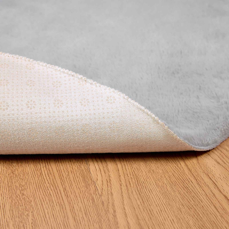 vidaXL Mű Nyúl Szőr Szőnyeg Olite Szürke Ø 120 cm Poliészter