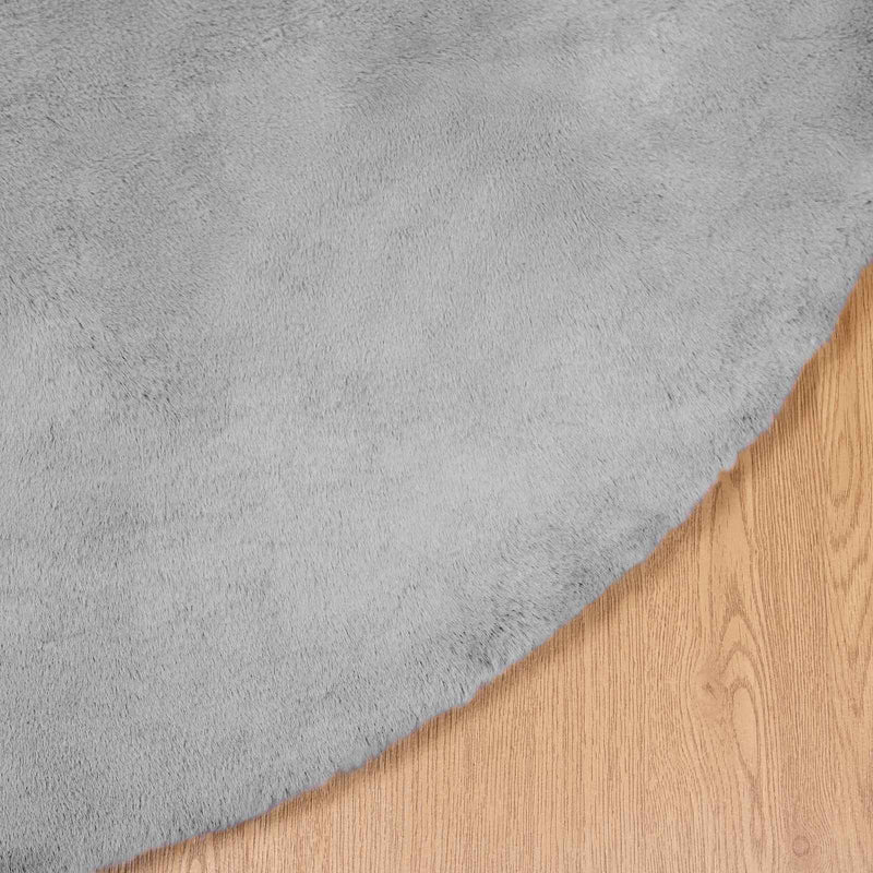 vidaXL Mű Nyúl Szőr Szőnyeg Olite Szürke Ø 200 cm Poliészter