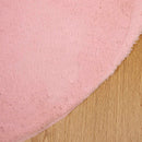 vidaXL Mű Nyúl Szőr Szőnyeg Olite Rózsaszín Ø 120 cm Poliészter