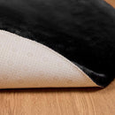 vidaXL Mű Nyúl Szőr Szőnyeg Olite Fekete Ø 120 cm Poliészter