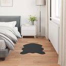 vidaXL Csúszásgátlós műnyúl szőnyeg OLITE Fekete 50 x 80 cm Poliészter