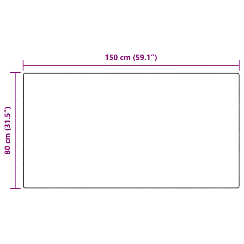 vidaXL Mű Nyúl Szőr Szőnyeg Olite Tópszínű 80 x 150 cm Poliészter