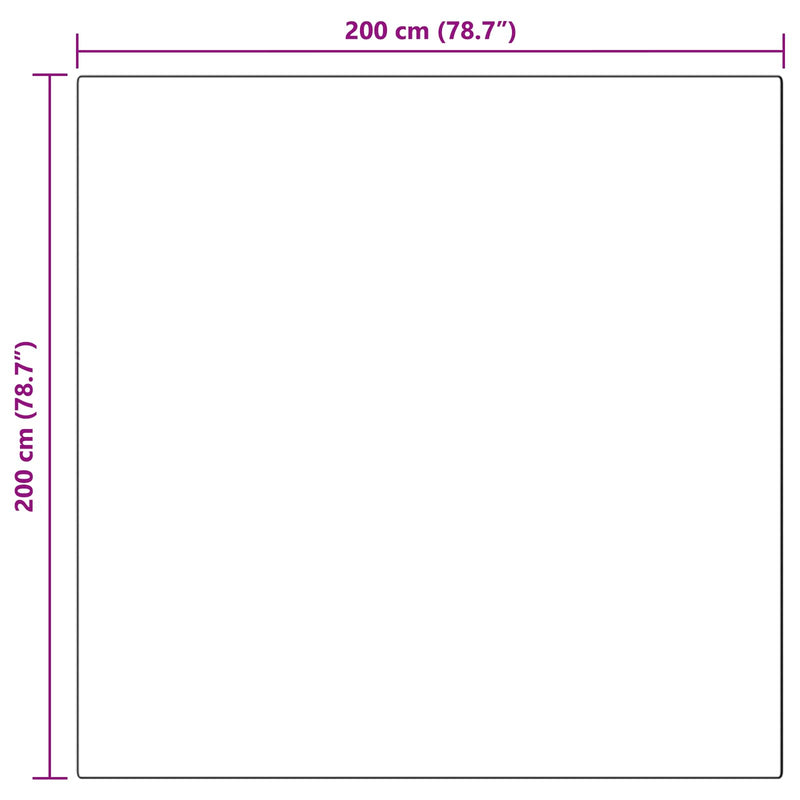 vidaXL Mű Nyúl Szőr Szőnyeg Olite Tópszínű 200 x 200 cm Poliészter