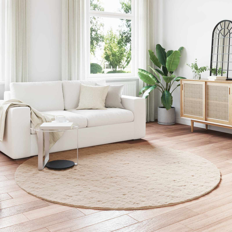 vidaXL Mű Nyúl Szőr Szőnyeg Olite Tópszínű Ø 160 cm Poliészter