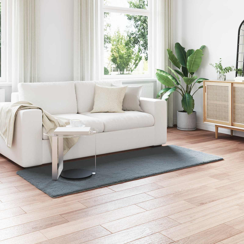 vidaXL Mű Nyúl Szőr Szőnyeg Olite Antracit 80 x 200 cm Poliészter