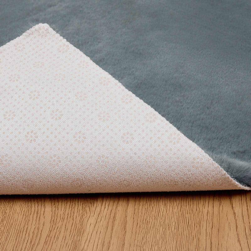 vidaXL Mű Nyúl Szőr Szőnyeg Olite Antracit 80 x 250 cm Poliészter