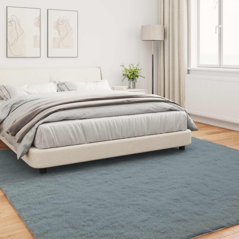 vidaXL Mű Nyúl Szőr Szőnyeg Olite Antracit 240 x 240 cm Poliészter