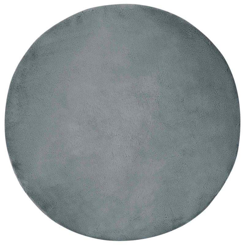 vidaXL Mű Nyúl Szőr Szőnyeg Olite Antracit Ø 160 cm Poliészter