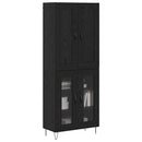vidaXL Magasfiú Fekete tölgy 69,5 x 34 x 180 cm Faanyag