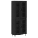vidaXL Magasfiú Fekete tölgy 69,5 x 34 x 180 cm Faanyag