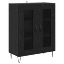 vidaXL Magasfiú Fekete tölgy 69,5 x 34 x 180 cm Faanyag