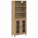 vidaXL Magasfiú 2 pcs Artisan tölgy 69,5 x 32,5 x 180 cm Faanyag
