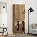 vidaXL Magasfiú 2 pcs Öreg fa 69,5 x 34 x 180 cm Faanyag