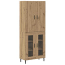 vidaXL Magasfiú 2 pcs Öreg fa 69,5 x 34 x 180 cm Faanyag