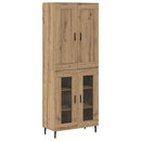 vidaXL Magasfiú 2 pcs Artisan tölgy 69,5 x 34 x 180 cm Faanyag