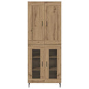 vidaXL Magasfiú 2 pcs Artisan tölgy 69,5 x 34 x 180 cm Faanyag