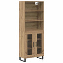 vidaXL Magasfiú 2 pcs Artisan tölgy 69,5 x 34 x 180 cm Faanyag