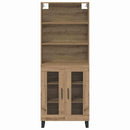 vidaXL Magasfiú 2 pcs Artisan tölgy 69,5 x 34 x 180 cm Faanyag
