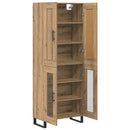 vidaXL Magasfiú Artisan tölgy 69,5 x 34 x 180 cm Faanyag
