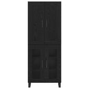 vidaXL Magasfiú Fekete tölgy 69,5 x 34 x 180 cm Faanyag