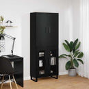 vidaXL Magasfiú 2 pcs Fekete tölgy 69,5 x 34 x 180 cm