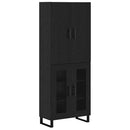 vidaXL Magasfiú 2 pcs Fekete tölgy 69,5 x 34 x 180 cm